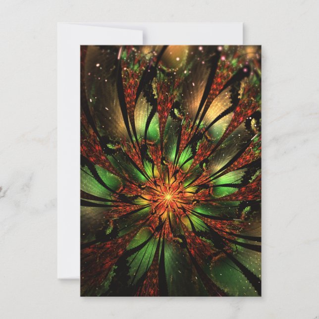 Abstract fractal flower design.  (Front)