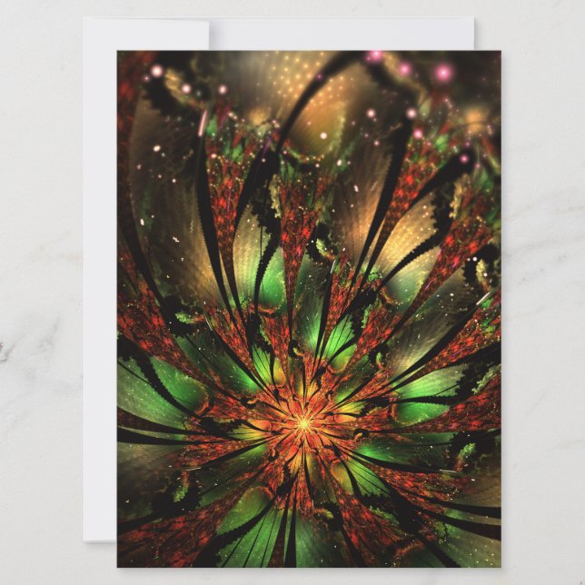 Abstract fractal flower design. (Front)