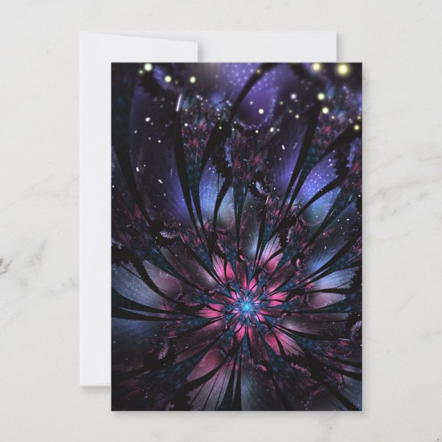 Abstract fractal flower design.  announcement (Front)