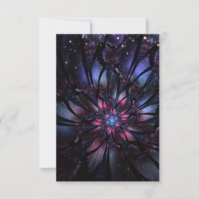 Abstract fractal flower design.  announcement (Front)