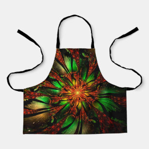 Abstract fractal flower design. apron