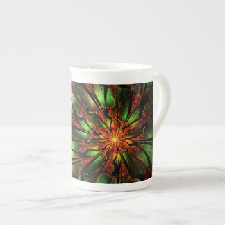 Abstract fractal flower design. bone china mug