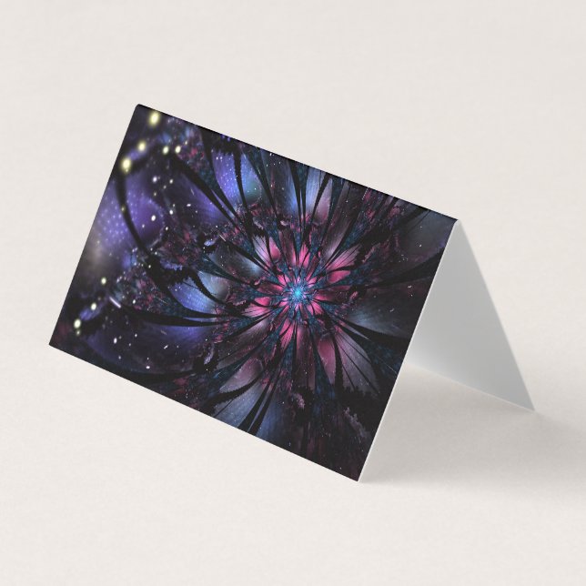 Abstract fractal flower design.   business card (Front)
