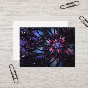 Abstract fractal flower design. business card