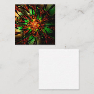Abstract fractal flower design. calling card