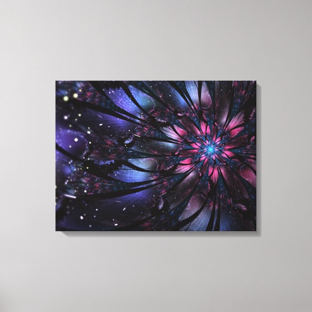 Abstract fractal flower design.  canvas print (Front)