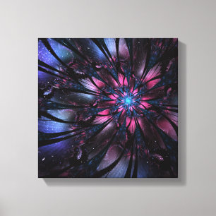 Abstract fractal flower design. canvas print