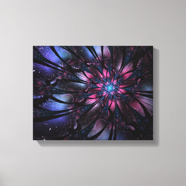 Abstract fractal flower design.   canvas print (Front)