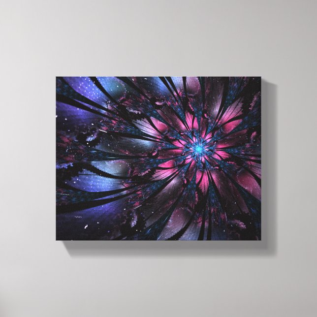 Abstract fractal flower design.  canvas print (Front)