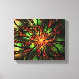 Abstract fractal flower design.  canvas print