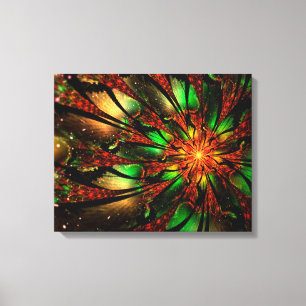 Abstract fractal flower design.  canvas print