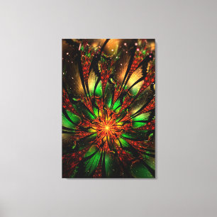 Abstract fractal flower design.  canvas print