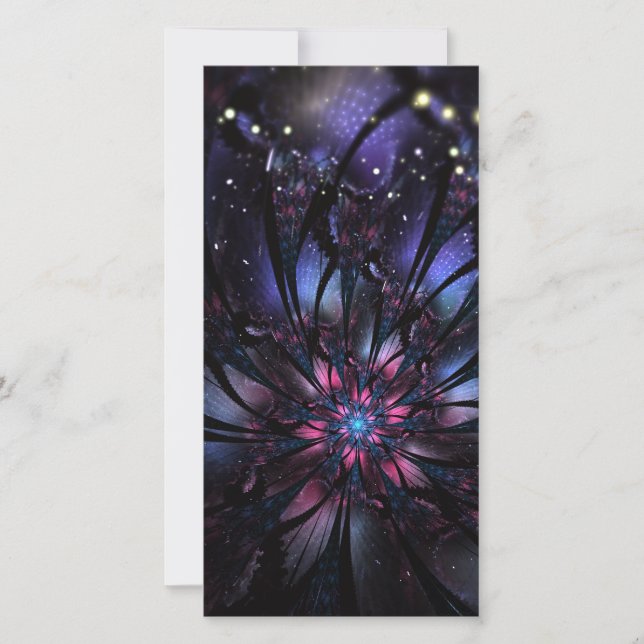 Abstract fractal flower design card (Front)