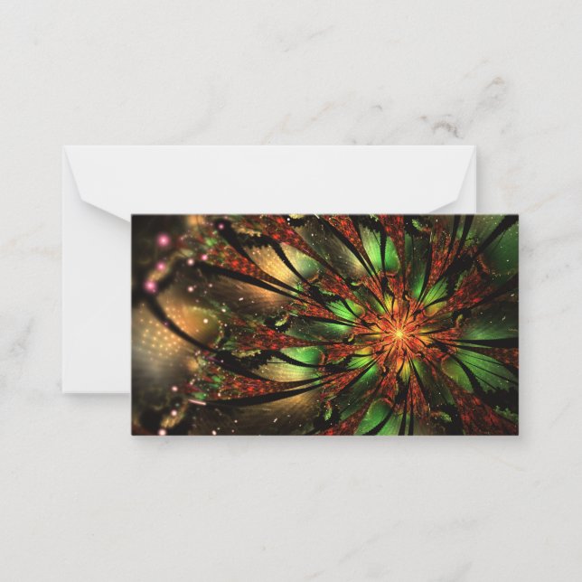Abstract fractal flower design.   card (Front)