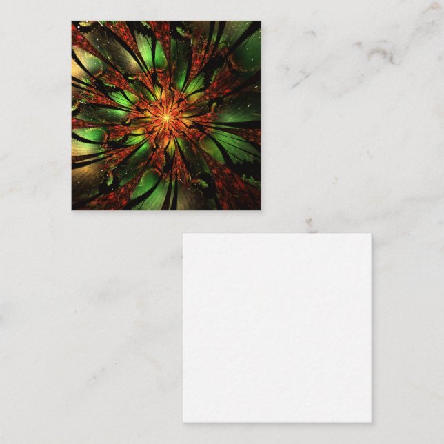 Abstract fractal flower design.  card (Front/Back)