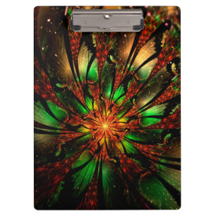 Abstract fractal flower design. clipboard