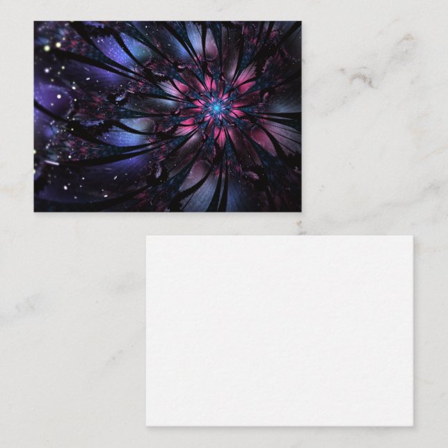 Abstract fractal flower design.   discount card (Front/Back)