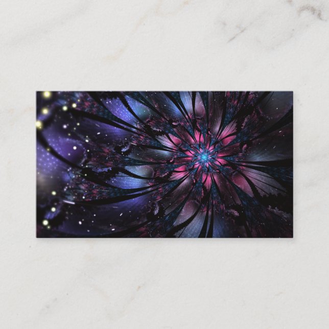 Abstract fractal flower design.   discount card (Front)