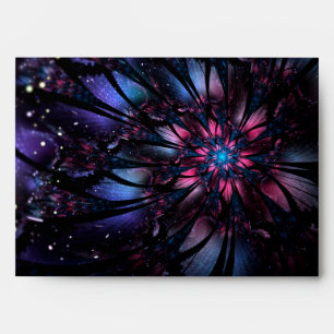 Abstract fractal flower design.  envelope
