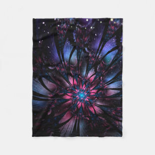 Abstract fractal flower design.  fleece blanket