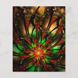 Abstract fractal flower design. flyer
