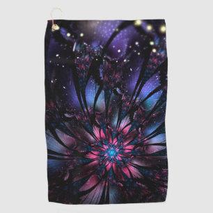 Abstract fractal flower design. golf towel