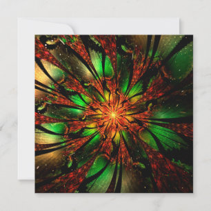 Abstract fractal flower design. holiday card
