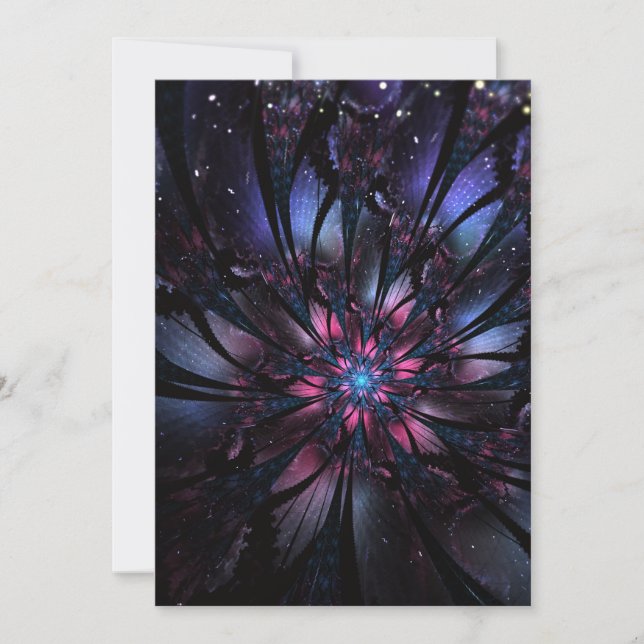 Abstract fractal flower design. invitation (Front)