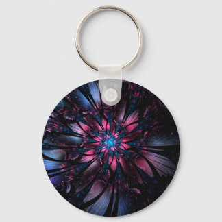 Abstract fractal flower design.  keychain