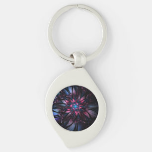Abstract fractal flower design.   keychain