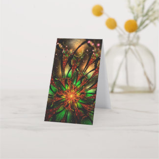 Abstract fractal flower design.  loyalty card