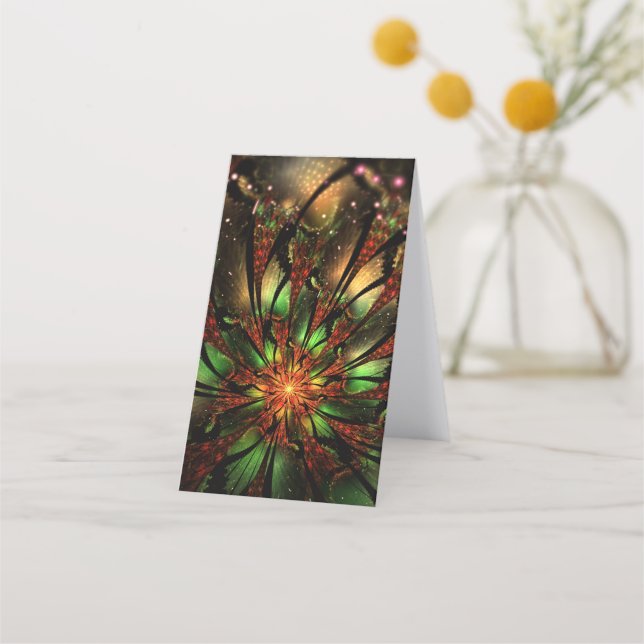 Abstract fractal flower design.  loyalty card (Front)