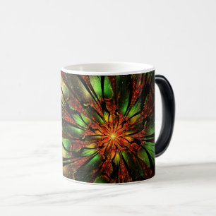 Abstract fractal flower design. magic mug