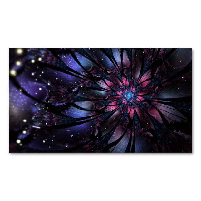 Abstract fractal flower design.  	Magnetic business card (Front)