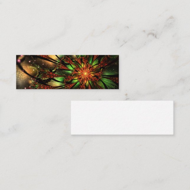 Abstract fractal flower design.  mini business card (Front/Back)