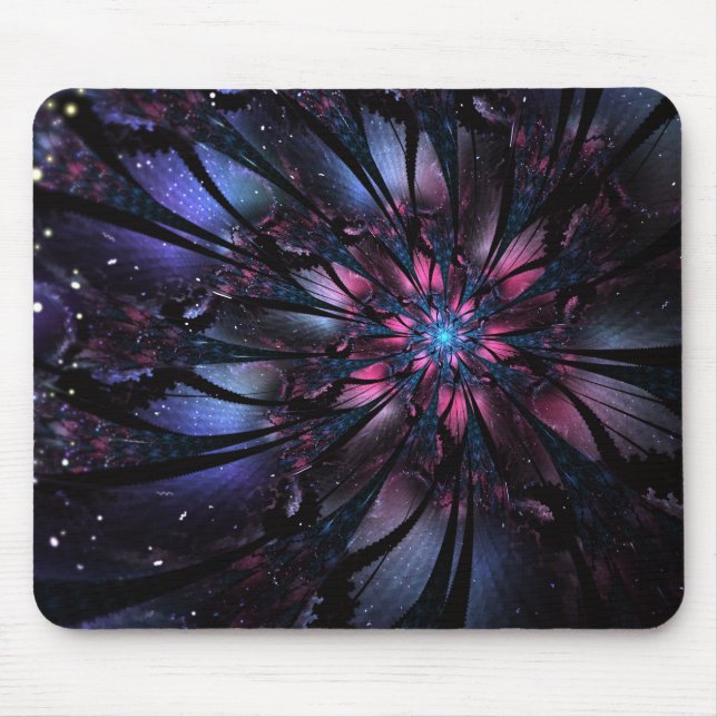 Abstract fractal flower design.   mouse pad (Front)