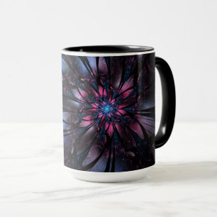 Abstract fractal flower design. mug