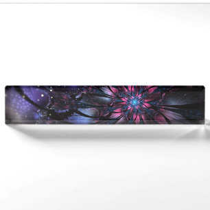 Abstract fractal flower design. nameplate