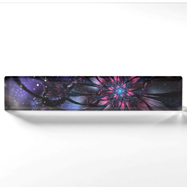 Abstract fractal flower design.  nameplate (Front)