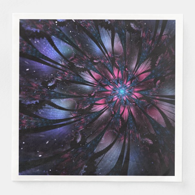 Abstract fractal flower design.  napkin (Front)