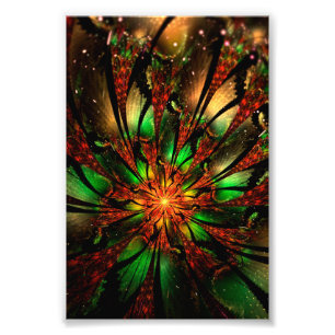 Abstract fractal flower design.  photo print