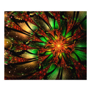 Abstract fractal flower design.  photo print