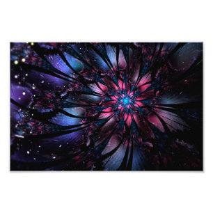Abstract fractal flower design. photo print