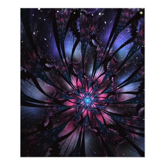Abstract fractal flower design.  photo print (Front)