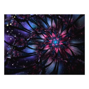 Abstract fractal flower design. photo print