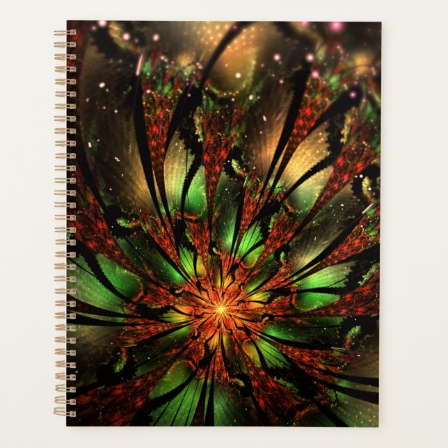 Abstract fractal flower design.  planner (Front)