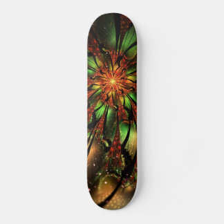 Abstract fractal flower design. skateboard