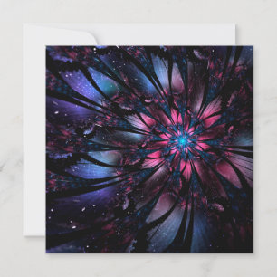 Abstract fractal flower design. thank you card