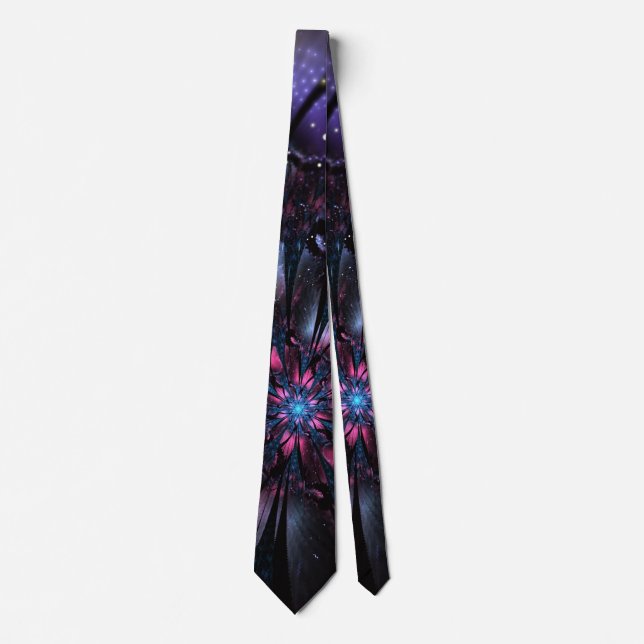Abstract fractal flower design.  tie (Front)