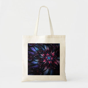 Abstract fractal flower design. tote bag